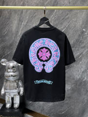 Chr0me Hearts Horseshoe Logo Tee T-Shirt Black White