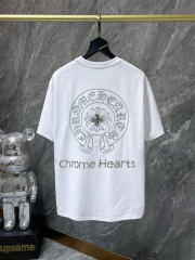 Chr0me Hearts Rheinstone Logo Tee T-Shirt Black White