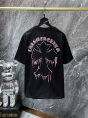 Chr0me Hearts Cross Logo Tee T-Shirt Black White