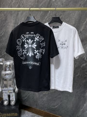 Chr0me Hearts Cross Logo Tee T-Shirt Black White