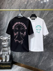 Chr0me Hearts Cross Logo Tee T-Shirt Black White