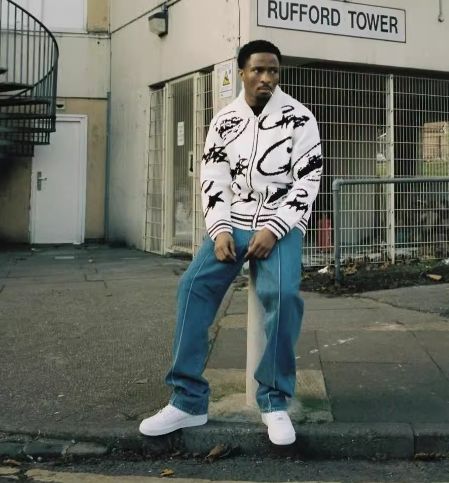 Corteiz Zipper Knit Sweater Jacket Black White