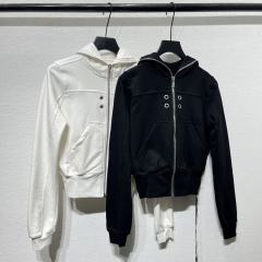 1:1 Quality R*ck Οwens Women Hoodie Black White