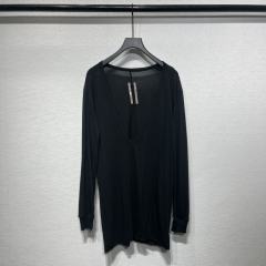 1:1 Quality R*ck Οwens Dylan Light Cotton Long Sleeve T-shirt In Black White