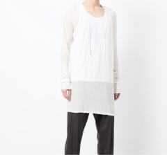 1:1 Quality R*ck Οwens Dylan Light Cotton Long Sleeve T-shirt In Black White