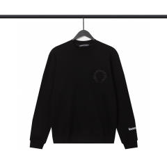 CH Long-Sleeve Crewneck Sweatshirt Black White