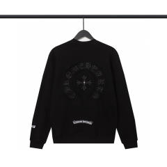 CH Long-Sleeve Crewneck Sweatshirt Black White