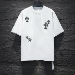 Chr0me Hearts Cross Logo Tee T-Shirt Black White