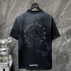 Chr0me Hearts Cross Logo Tee T-Shirt Black Gray+