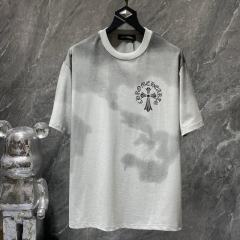 Chr0me Hearts Cross Logo Tee T-Shirt Black Gray+