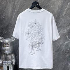 Chr0me Hearts Cross Logo Tee T-Shirt Black White