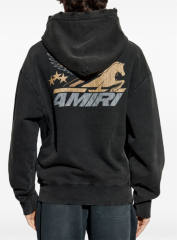 Pegasus Cotton Sweatshirt Hoodie (White/Black)