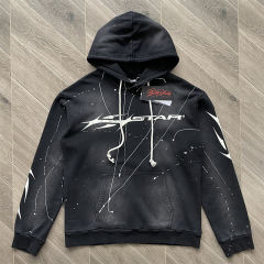 Hellstar Studios Classic Distressed Hoodie Black