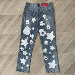 Sp5der Big Star 555 Printed Denim Pants