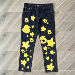 Sp5der Big Star 555 Printed Denim Pants