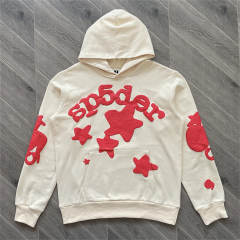 1:1 Top Quality Sp5der 555555 Hoodie Pants Beige