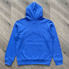 1:1 Top Quality Sp5der 555555 Zipped Hoodie Blue