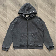 1:1 Top Quality Saint Vanity Washed Studded Hoodie