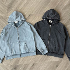 1:1 Top Quality Saint Vanity Washed Studded Hoodie