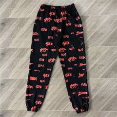 1:1 Top Quality Sp5der 555555 Hoodie Pants Black