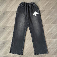 Vertabrae Washed Sweatpants Black Purple