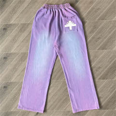 Vertabrae Washed Sweatpants Black Purple