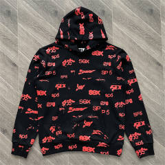 1:1 Top Quality Sp5der 555555 Hoodie Pants Black