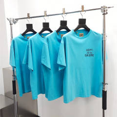 Gallery Dept 1:1 quality version French Logo Dept De La Galerie Print Tee T-Shirt Blue