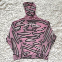 High Quality Hellstar Studios Classic Logo Airbrush Zip-Up Hoodie