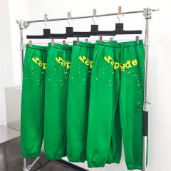 1:1 Top Quality Sp5der 555555 Hoodie Pants Green