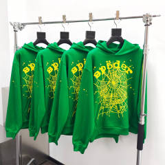 1:1 Top Quality Sp5der 555555 Hoodie Pants Green