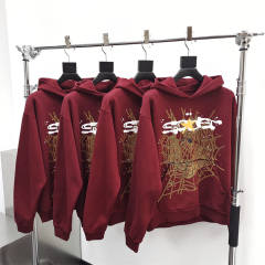 1:1 Quality Spider WorldWide Web Spider Red hoodie pants tracksuits