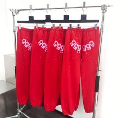1:1 Top Quality Spider Worldwide Worldwide Clothing Spider Web 'PINK' Red Hoodie & Pants