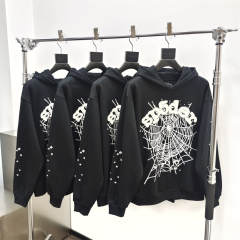 1:1 Quality Sp5der 555555 OG Web Hoodie Pants Black White