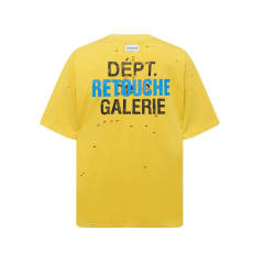 Gallery Dept French Yellow Overlapping Ripped Tee T-Shirt