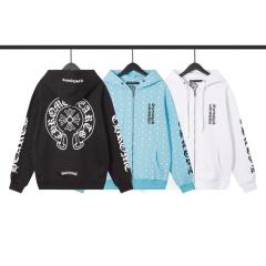 Chr0me Hearts Horseshoe Fleece All Over Logo Hoodie 3 Colors
