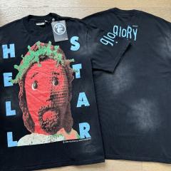 High Quality HELLSTAR Jesus T-Shirt Black