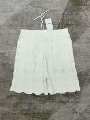1:1 Quality Casa Vintage Pearl Button Ripple Cutout Knit Polo Shirt & Shorts Set
