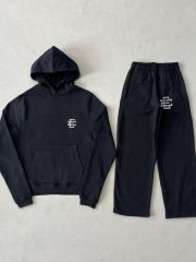 1:1 Quality Eric EE Rhinestones Logo Hoodie & Pants Set