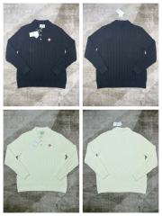 1:1 Quality Casa Patchwork Patterned Pearl Button Lapel Sweater 2 colors