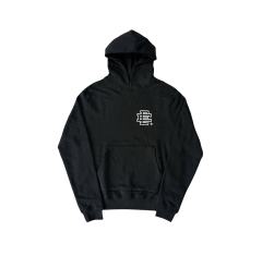 1:1 Quality Eric EE Black and White Logo Print Hoodie & Pants Set