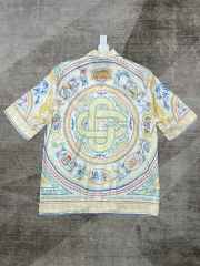 1:1 Quality Casa Crayon Line Print Silk Polo shirt & shorts set