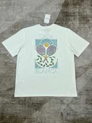1:1 Quality Casa Cross Tennis Racket Letter Print tee 2 colors