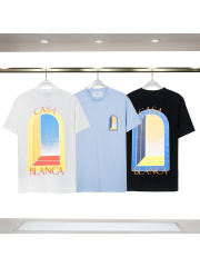 Casa Phantom Gate Letter Logo Print Round Neck tee 3 colors