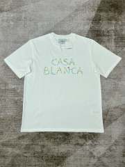 1:1 Quality Casa Branch flower deformation letter print cotton T shirt