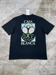 1:1 Quality Casa Cross Tennis Racket Letter Print tee 2 colors