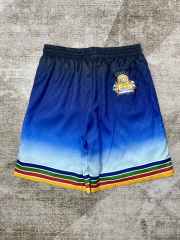 1:1 Quality Casa Silk Gradient Blue Arch Angel Print Dark shirt & shorts set