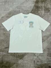1:1 Quality Casa Cross Tennis Racket Letter Print tee 2 colors