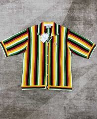 1:1 Quality Casa Vertical print colorful patchwork Polo Shirt & Shorts Set