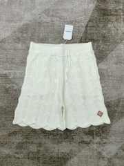 1:1 Quality Casa Vintage Pearl Button Ripple Cutout Knit Polo Shirt & Shorts Set